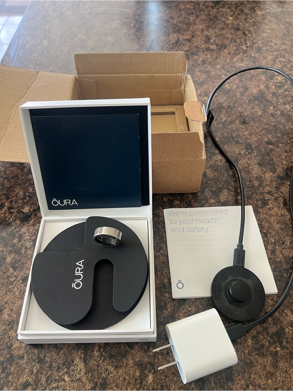 OURA ring  - Gen3 Heritage Silver US9 set